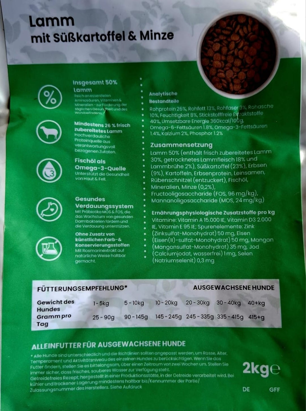 Lamm mit Süßkartoffel & Minze