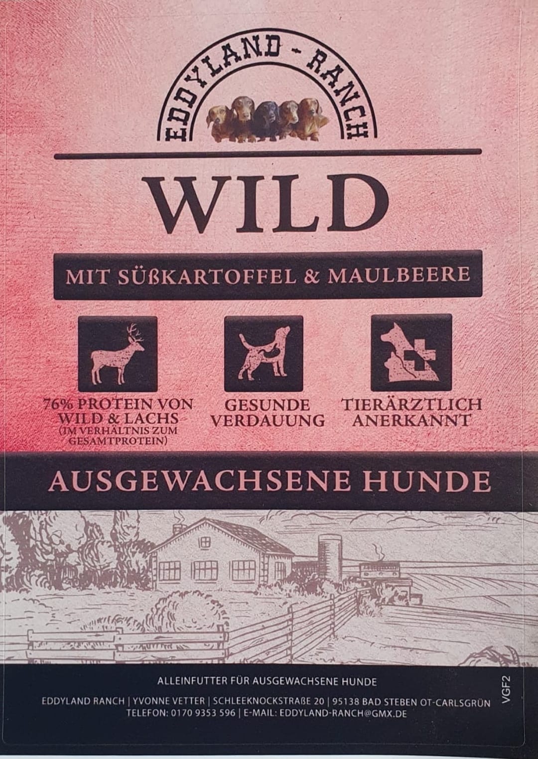 Wild mit Süßkartoffel & Maulbeere