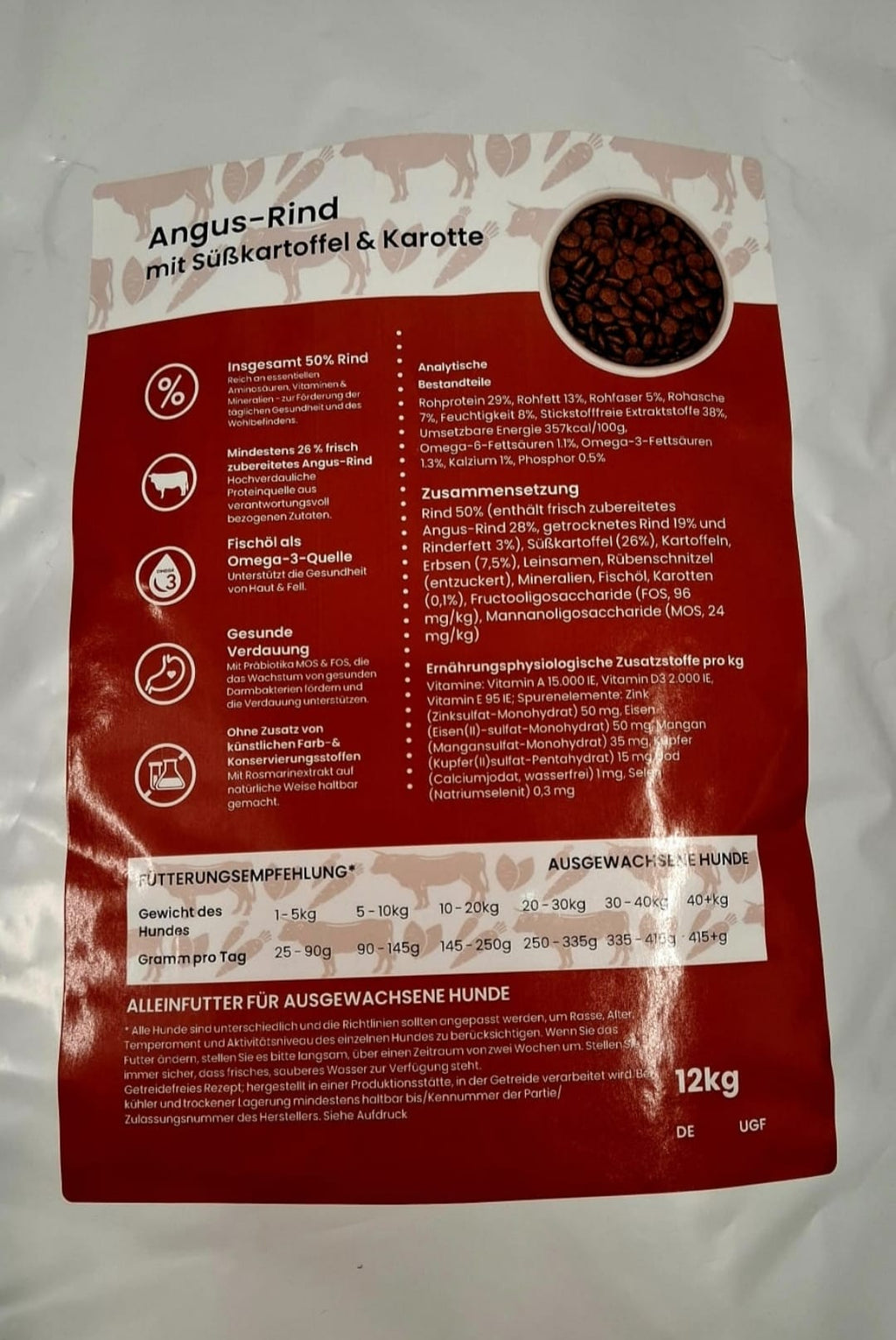 Angus-Rind mit Süßkartoffel & Karotte