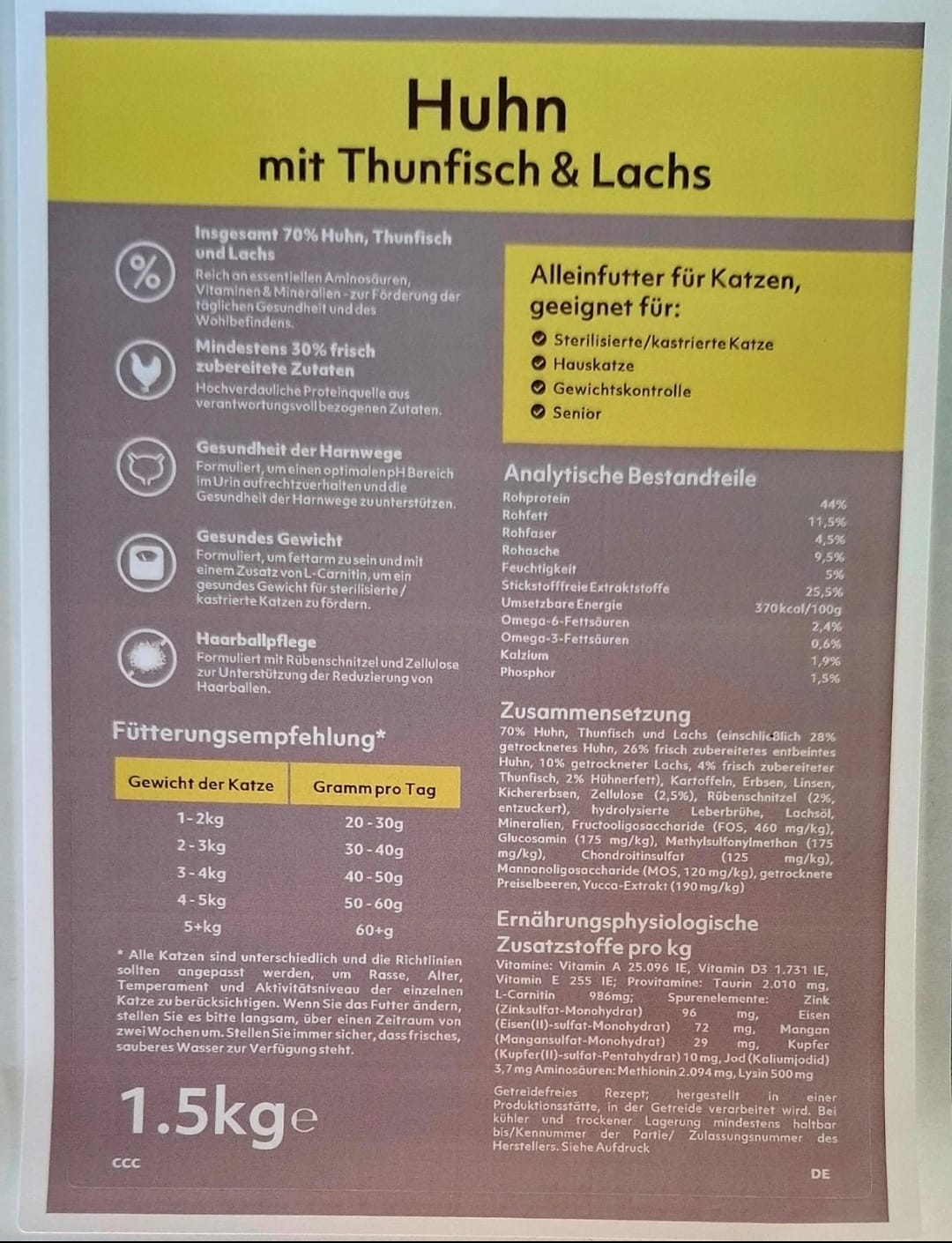 Huhn mit Thunfisch & Lachs