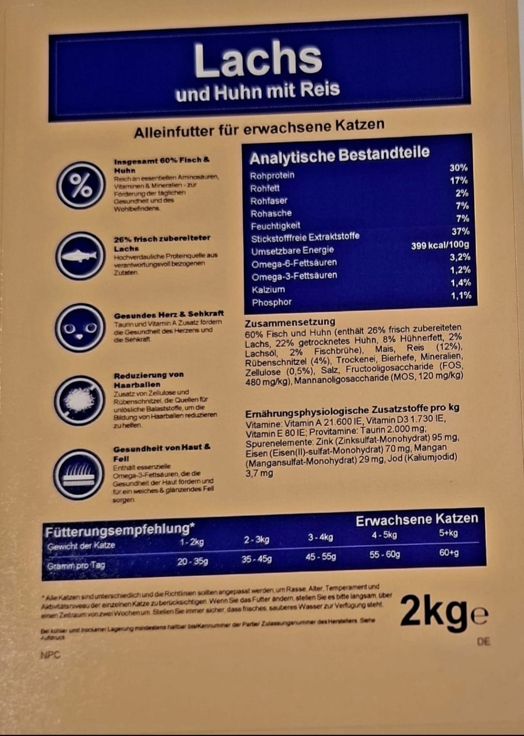 Lachs und Huhn mit Reis