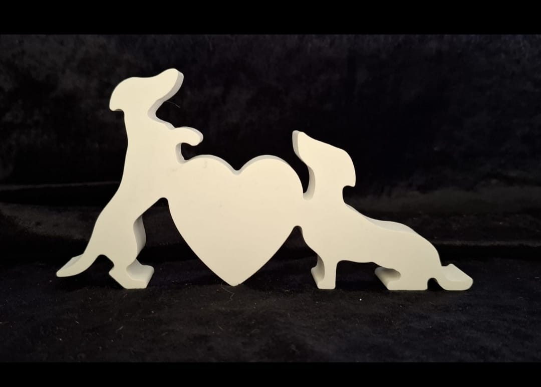 Zwei Dackel mit Herz